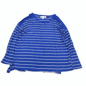 Old Navy Striped Long Sleeve Casual Maternity Top Size Large Womens Blue White L